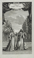 KG 12028
<br/>
Theaterscène: Arlequin Sultane Favorite.
<br/>
<em>Picart, Bernard (1673-1733) - attr.</em>